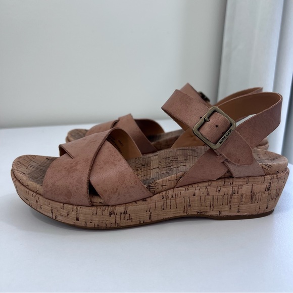 Kork-Ease Myrna Sandal Platform Cork Wedge Ankle Strap in Golden Sand NWOB, 9 - Picture 9 of 13
